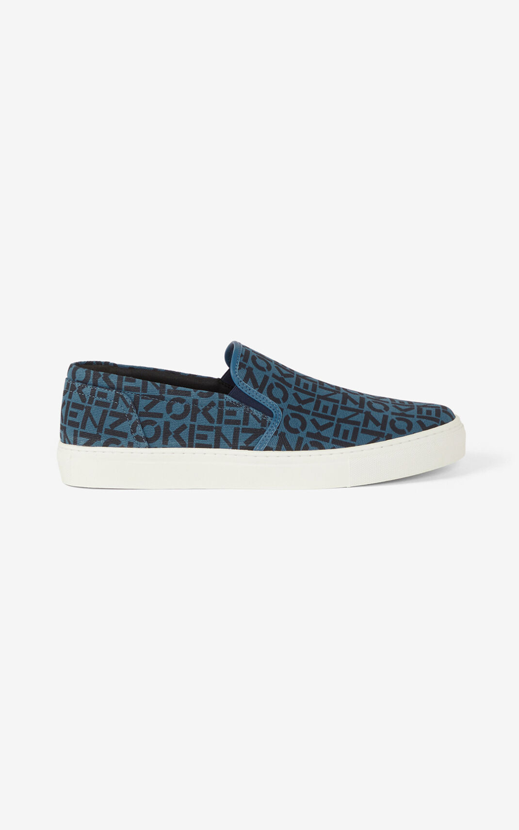 Kenzo K Skate Monogram laceless αθλητικα παπουτσια ανδρικα βαθυ μπλε | GR513371